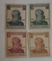 (--) Набор марок Вюртемберг "4 шт."  Негашеные  , III O