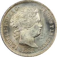 (№1864km145) Монета Филиппины 1864 год 10 Ceacute;ntimos