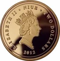 () Монета Остров Ниуэ 2012 год 2  ""    AU