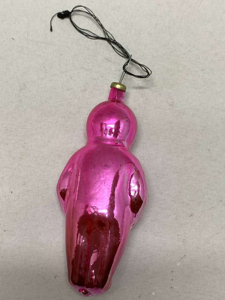Елочная игрушка космонавт стекло СССР