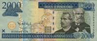 (№2010P-181c) Банкнота Доминиканская Республика 2010 год "2,000 Pesos Oro"