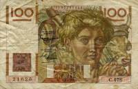 (№1952P-128d.3) Банкнота Франция 1952 год "100 Francs"
