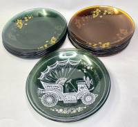 Чайные блюдца стекло разные 18 шт 