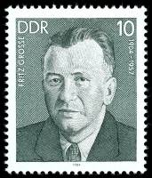 (1984-003) Марка Германия (ГДР) "Фриц Гроссе"    Известные личности III O