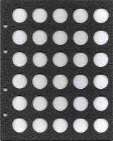 Лист Оптима для пивных пробок на 30 штук, Темно-серый, (Картон + паралон) производство Нумизмания