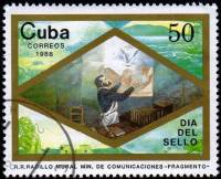 (1988-034) Марка Куба "Почтовый голубь"    День почтовой марки III Θ