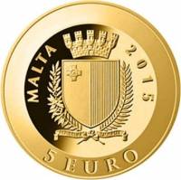() Монета Мальта 2015 год 5 евро ""  Латунь  UNC