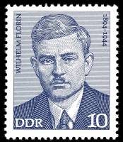 (1974-007) Марка Германия (ГДР) "Вильгельм Флорин"    Деятели Рабочего движения III Θ