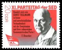 (1986-021) Марка Германия (ГДР) "Эрнст Тельманн"    Съезд партии II Θ