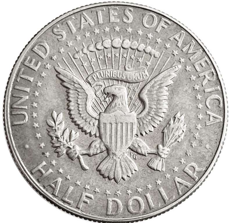 (1969d) Монета США 1969 год 50 центов  2. Серебро, 400 Кеннеди Серебро Ag 400  XF
