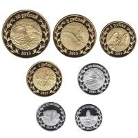 (2013, 7 монет) Набор монет Адыгея 2013 год "Фауна"  UNC