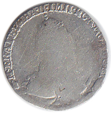 (1787, СПБ) Монета Россия-Финдяндия 1787 год 10 копеек  Шея короче Серебро Ag 750  F