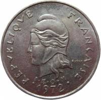 (№1972km11) Монета Новая Каледония 1972 год 10 Francs