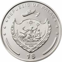 (№2011km342) Монета Палау 2011 год 1 Dollar (Смерть Папы Римского)