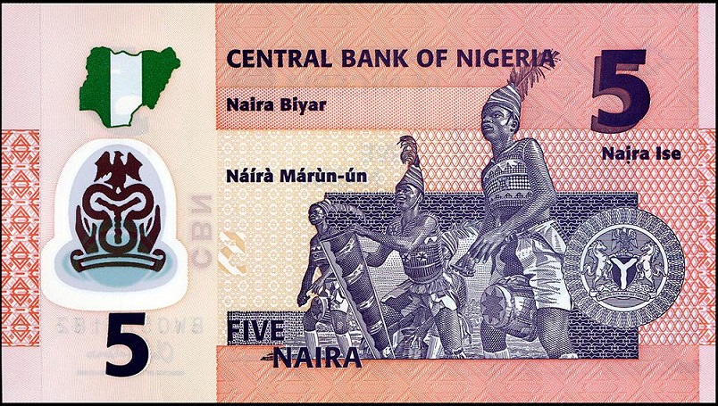 (2015) Банкнота Нигерия 2015 год 5 найра &quot;Абубакар Тафава Балева&quot; Пластик  UNC