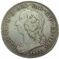 (№1768c20) Монета Италия 1768 год 1 Scudo (Карло Эмануэле III)