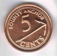 (№2009km54) Монета Питкерн 2009 год 5 Cents