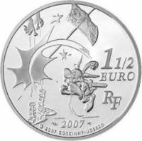 () Монета Франция 2007 год 1 1/2 евро ""   PROOF