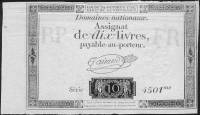 () Банкнота Франция 1792 год 10  ""   UNC