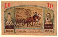 (№1921) Банкнота Германия 1921 год "10 Pfennig"