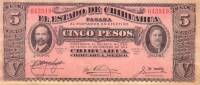 (№1915P-532 Aa.4) Банкнота Мексика 1915 год "5 Pesos"