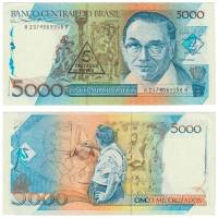() Банкнота Бразилия 1989 год 5  ""   UNC