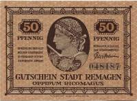 (№1921) Банкнота Германия 1921 год "50 Pfennig"