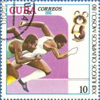 (1980-012) Марка Куба "Бег"    Летние олимпийские игры 1980, Москва II Θ