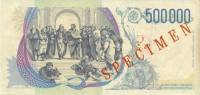  Банкнота Италия 1997 год 500 000     UNC