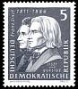 (1961-051) Марка Германия (ГДР) "Лист и Берлиоз"    Ференц Лист III Θ