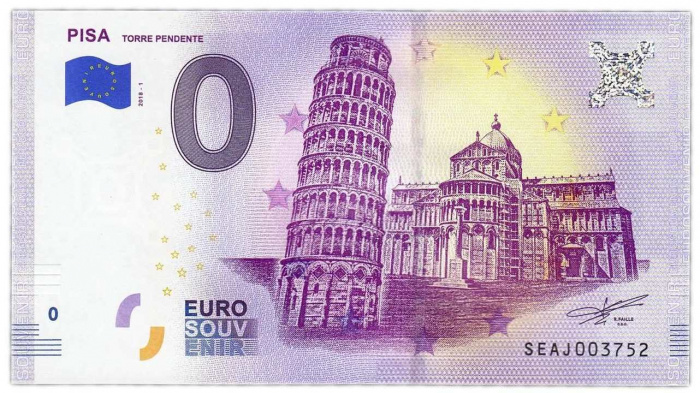 (2018) Банкнота Европа 2018 год 0 евро &quot;Пизанская башня&quot;   UNC