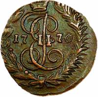 (1770, ЕМ) Монета Россия-Финдяндия 1770 год 1/4 копейки   Полушка Медь  UNC