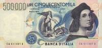  Банкнота Италия 1997 год 500 000     UNC