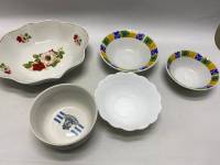 Салатник и 4 миски