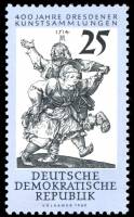 (1960-047) Марка Германия (ГДР) "Танцующие крестьяне"    Дрезден коллекция II Θ
