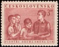 (1952-033) Марка Чехословакия "Учитель и ученики"    Международный день защиты детей II Θ