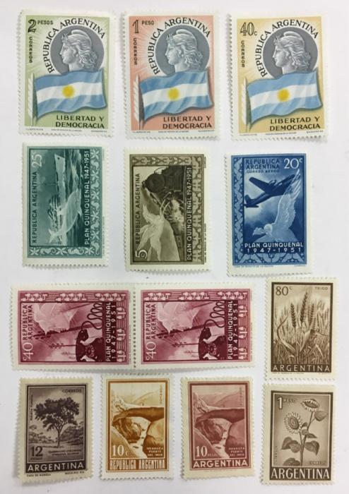 (--) Набор марок Аргентина &quot;13 шт.&quot;  Негашеные  , III O