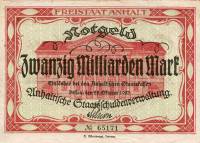 (№1923) Банкнота Германия 1923 год "20,000,000,000 Mark"