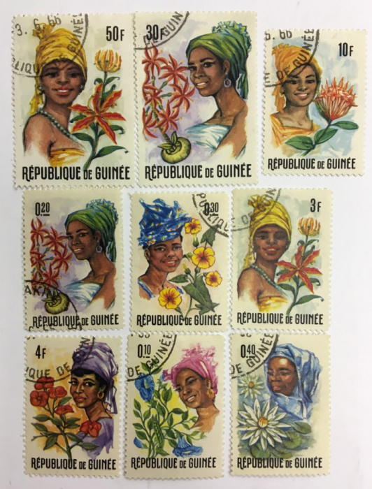 (--) Набор марок Гвинея &quot;9 шт.&quot;  Гашёные  , III Θ