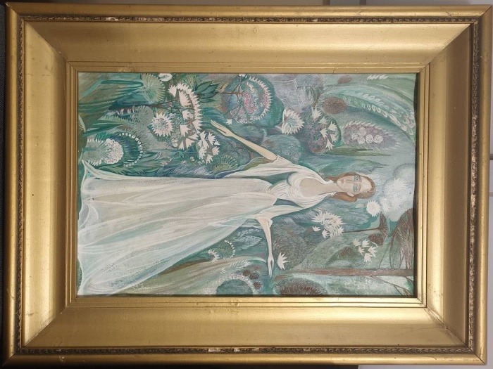 Картина &quot;Инна Чурикова в роли Сары в спектакле Иванов А.П. Чехова&quot; А.Л. Соколова 1981 год