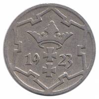 () Монета Вольный город Данциг 1923 год   ""   Серебрение  XF