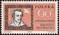 (1962-025) Марка Польша "Ю. Словацкий" , III Θ