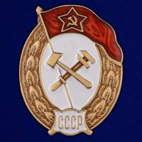 Копия: Знак  "об окончании Училища химической защиты СССР" на винте в коробке