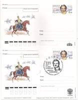 2009-196 Почтовая карточка Россия Д.В. Давыдов 225 лет со дня рождения   2 шт   С гашением и без