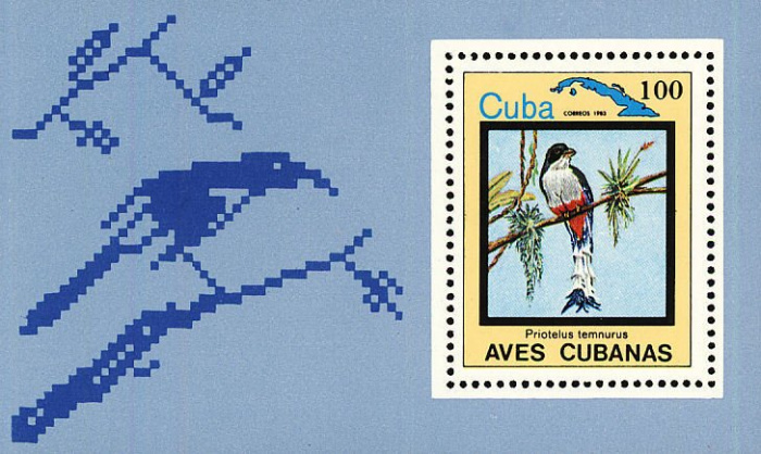 (1983-096) Блок марок  Куба &quot;Кубинский трогон&quot;    Птицы II Θ