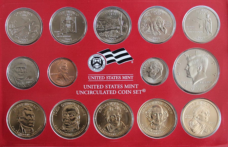 (2008pd, 28 монет) Набор США 2008 год   Буклет