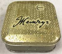 Коробка от зубного порошка "Жемчуг", винтажная, жесть, СССР (сост. на фото)