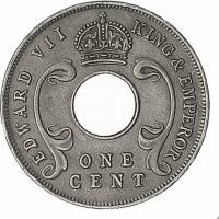 (№1909km5a) Монета Восточная Африка 1909 год 1 Cent