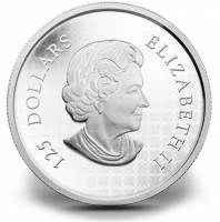 (№2014km1696) Монета Канада 2014 год 125 Dollars (Вой Волка)