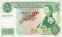 (№1978P-CS1c) Банкнота Маврикий 1978 год "25 Rupees"
